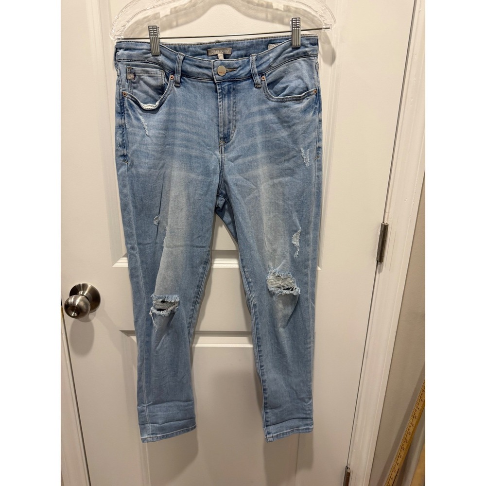 Dear John Women Jeans Gisele High Waisted Skinny Distressed Light Wash Blue 30